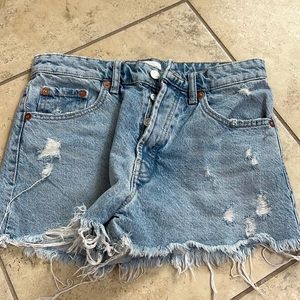 Button fly women shorts